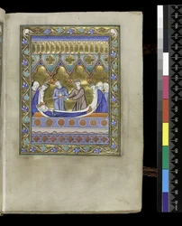 David’s Burial, from the Psalter and Hours of Isabella of France, Paris, c.1265-70