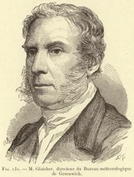 M Glaisher, director of the Greenwich Meteorological Office
