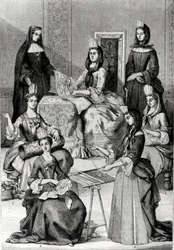 Madame de Maintenon with her Ladies in Waiting