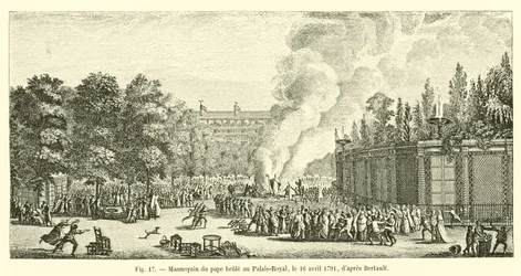 Mannequin of the Pope Burned at the Palais-Royal, April 16, 1791, After Bertault