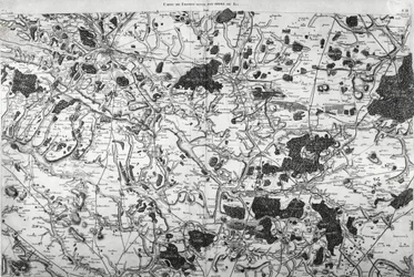 Map (from Beauvais to Senlis) of Cassini Prepared by the Cassini Family, Especially by Cesar-François Cassini (Cassini III) and His Son Jean-Dominique Cassini (Cassini IV). The Leves were Made between 1756 and 1789 and the 181 Sheets of the Map were Publis