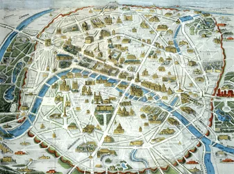 Map of Paris depicting the city