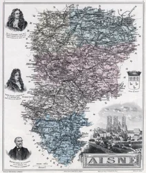 Map of the Department of Aisne