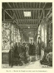 Temple Market in 1840, Palais-Royal Square