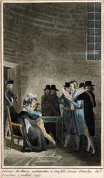 Marie-Antoinette Bids Farewell to Her Son the Dauphin, Louis-Charles de Bourbon at the Temple, 3rd July 1793