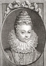 Marie de Médicis, 1575-1642. Queen consort of France, as the second wife of King Henry IV of France. From Les Heures Libres published 1908.