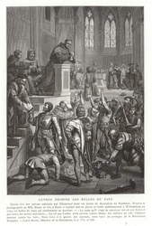 Martin Luther Tearing Up Papal Bulls, Wittenberg, Germany, 1520