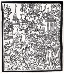 Masons constructing a palace