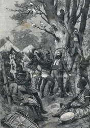 Massacre in Congo: Europeans supplicies by cannibals (in 