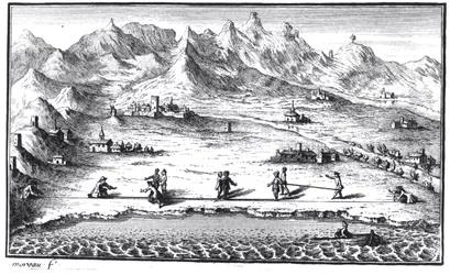 Measuring the Meridian, Illustration from La Meridienne de Paris by Cesar-Francois Cassini de Thury