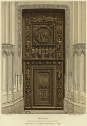 Medallion in Wood Carved by Jean Goujon in the Door of the Church of Saint-Maclou, Rouen