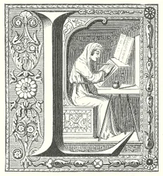 Medieval Scribe at Work