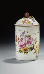Mennecy Pommade Pot and Cover, c.1750-70