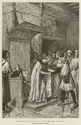 Sir John of Hainault Came to Find the Queen (engraving)
