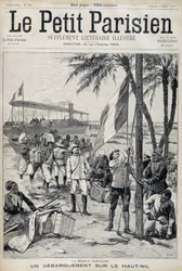 Mission Marchand: landing on the upper Nile - in Le Petit Parisien from 02/10/1898