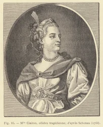 Mlle Clairon, Famous Tragedienne, after Schenau