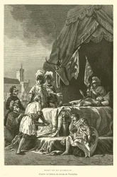 Death of du Guesclin (engraving)