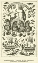 Mosaic discovered in Constantine in 1842, soon to be transported to Paris