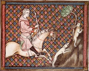 Hunting Hares, from Ovide Moralise written by Chretien Legouais