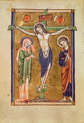 The Crucifixion, illustration from a psalter