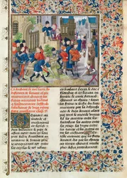 Building the Foundations of the Monastery of the Minors at Valenciennes, from the Histoire des Nobles Princes de Hainaut by Jacques de Guise