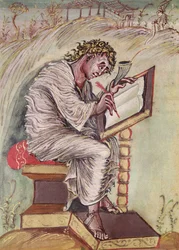 St. Matthew, from the Ebbo Gospels, c.816-835