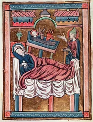 The Nativity, from Psautier a l