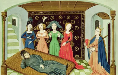 Boethius, Philosophy and the Muses, from De Consolatione Philosophiae