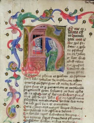 Miniature of the Philosopher Boethius in Prison