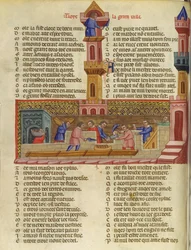 Ms 782 The Construction of Troy, illustration from Le Roman de Troie by Benoît de Sainte-Maure