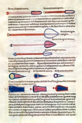 Surgical instruments from a treatise by Abul Qasim Kalaf ibn al-Abbas al Zahrawi