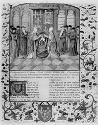 Ms Fr 83 fol. 205 Coronation of Henry VI (1421-71)