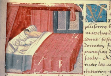 A bed scene, from 