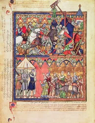 Joshua, from the Morgan Picture Bible, c.1244-54
