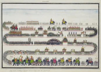 Muharram Ceremony, Faizabad, 1772 from The Gentil Album, Published in 1774
