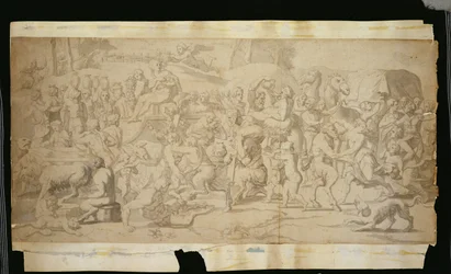 Mythological Scene with Satyrs