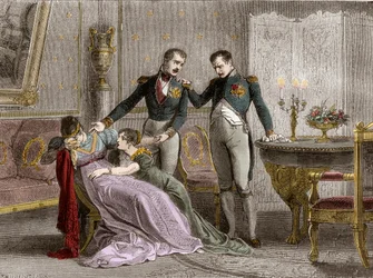 Napoleon announces to Josephine the scheduled day for signing the divorce papers