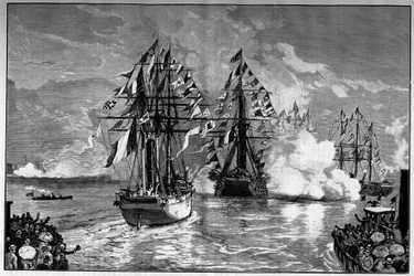 New York: Arrival in the Port of the City of the French Ship 