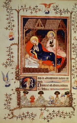 Nativity and Visitation of the Shepherds, from Duc de Berry