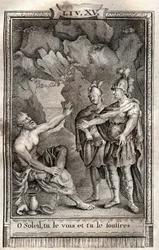 O Sun you see it, and you suffer it! Ulysses answered me without moving: Jupiter wants it... - engraving of 1798 by Monnet in 