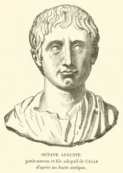 Octavian Augustus, great-nephew and adopted son and heir of Julius Caesar