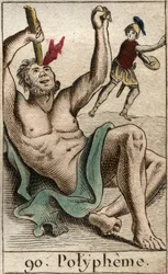 Odysseus blinding the cyclops Polyphemus, from 