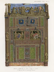 Painted oak wardrobe in the town hall of Luneburg