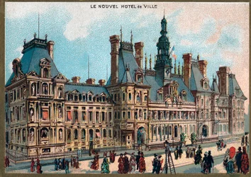 Paris. Universal Exhibition of 1889: City Hall in Paris