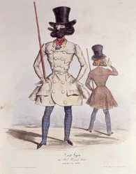 Parisian Dandies at the Bal Chicard, 1840