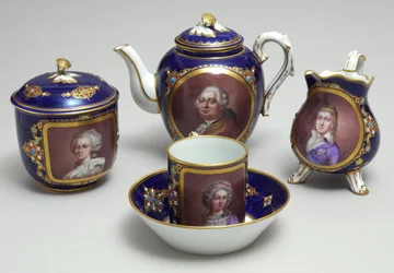 Part of a Tea Service Featuring Portraits of Louis XVI and Marie Antoinette, Sevres, France, c.1789