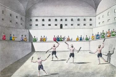 Persian Athletes Exercising in a Gymnasium, c.1820