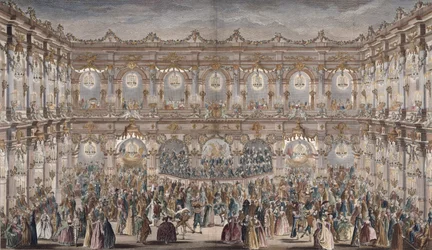 Perspective View of the Ballroom, Constructed in the Courtyard of the Hotel de Ville
