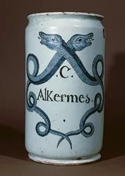 Pharmaceutical jar for alkernes, from Rouen, c.1770