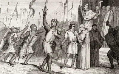 Philippe I and Pope Urban II Rally Followers for the First Crusade in 1095, from 